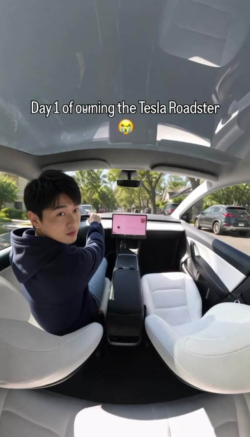 Externe trendposter met een bestuurder die in een witte autocabine achteromkijkt. Het beeld bevat het oorspronkelijke opschrift van de bron.