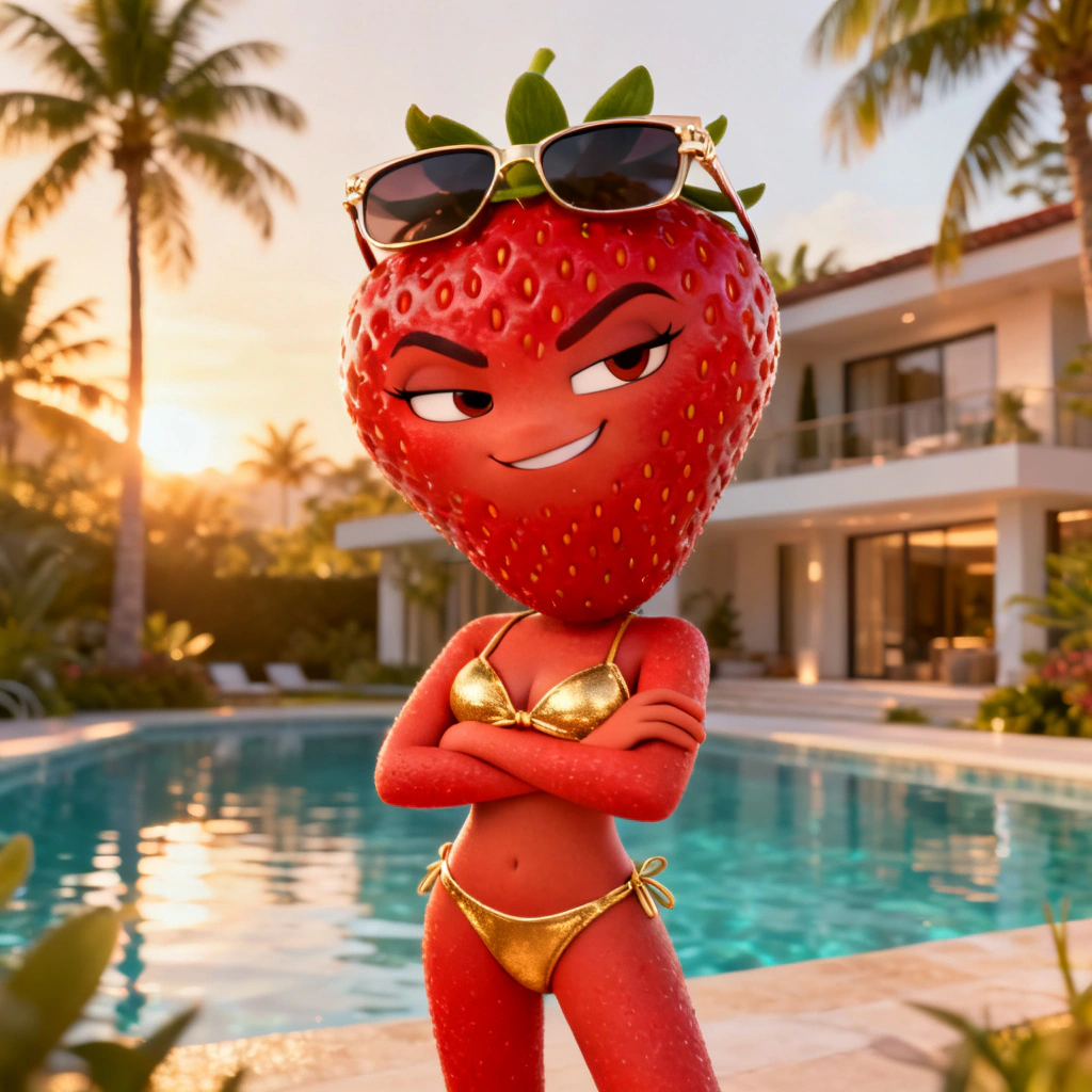 AI Fruit Love Island trend maken voor korte video's