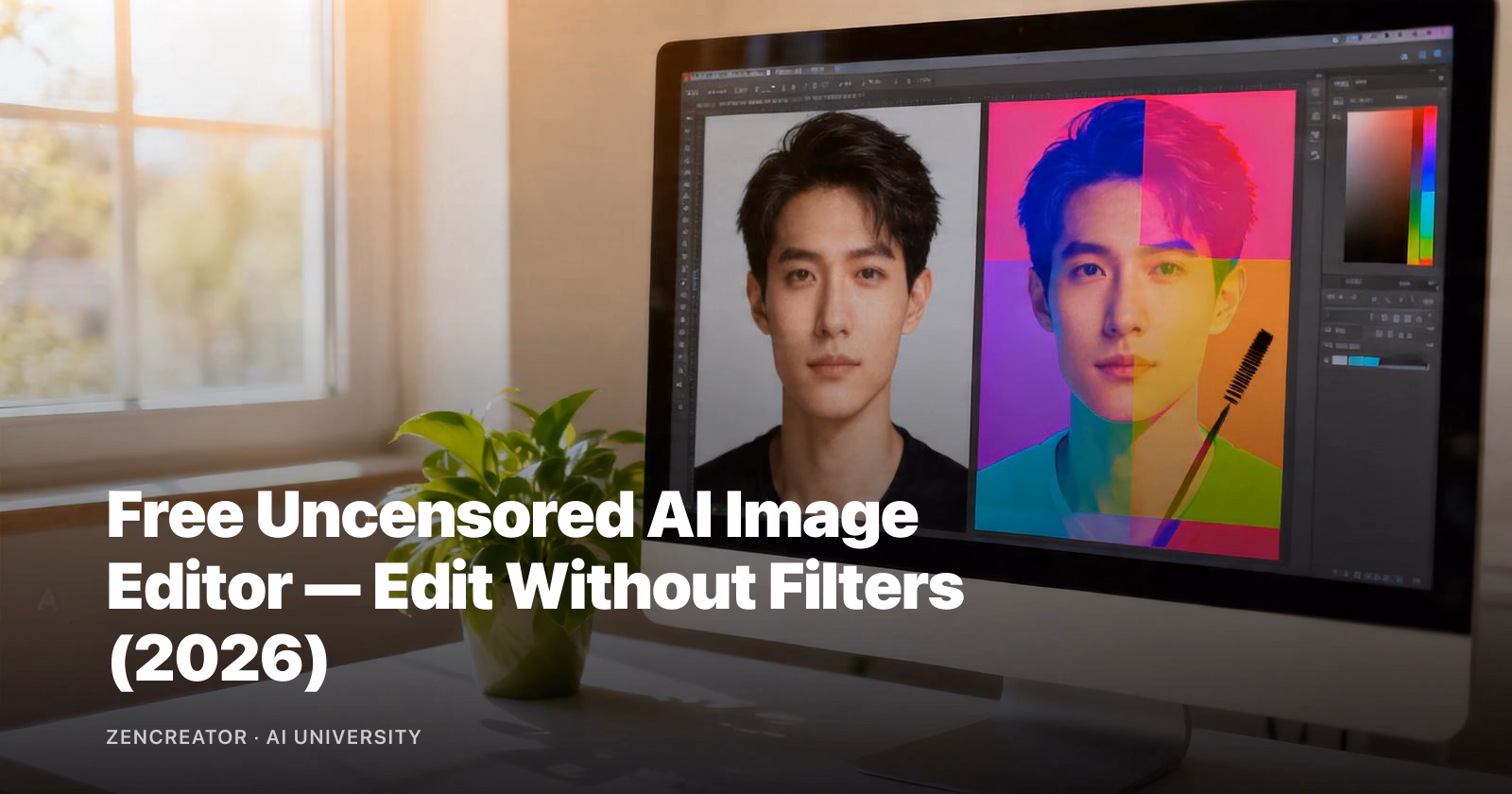 AI foto-editor zonder onnodige creatieve filters